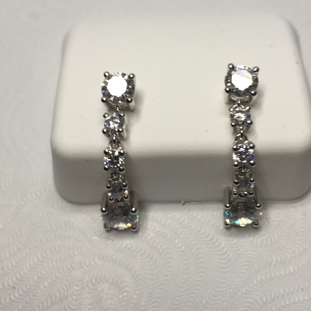 Cubic Zirconia Dangle Earrings